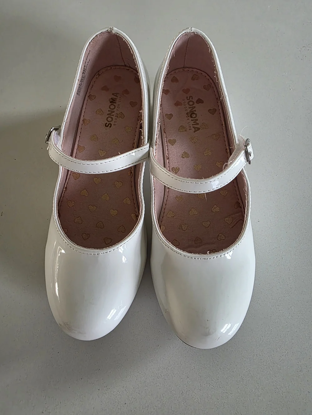 Sonoma Girls White Patent Mary Jane Dress Shoes
